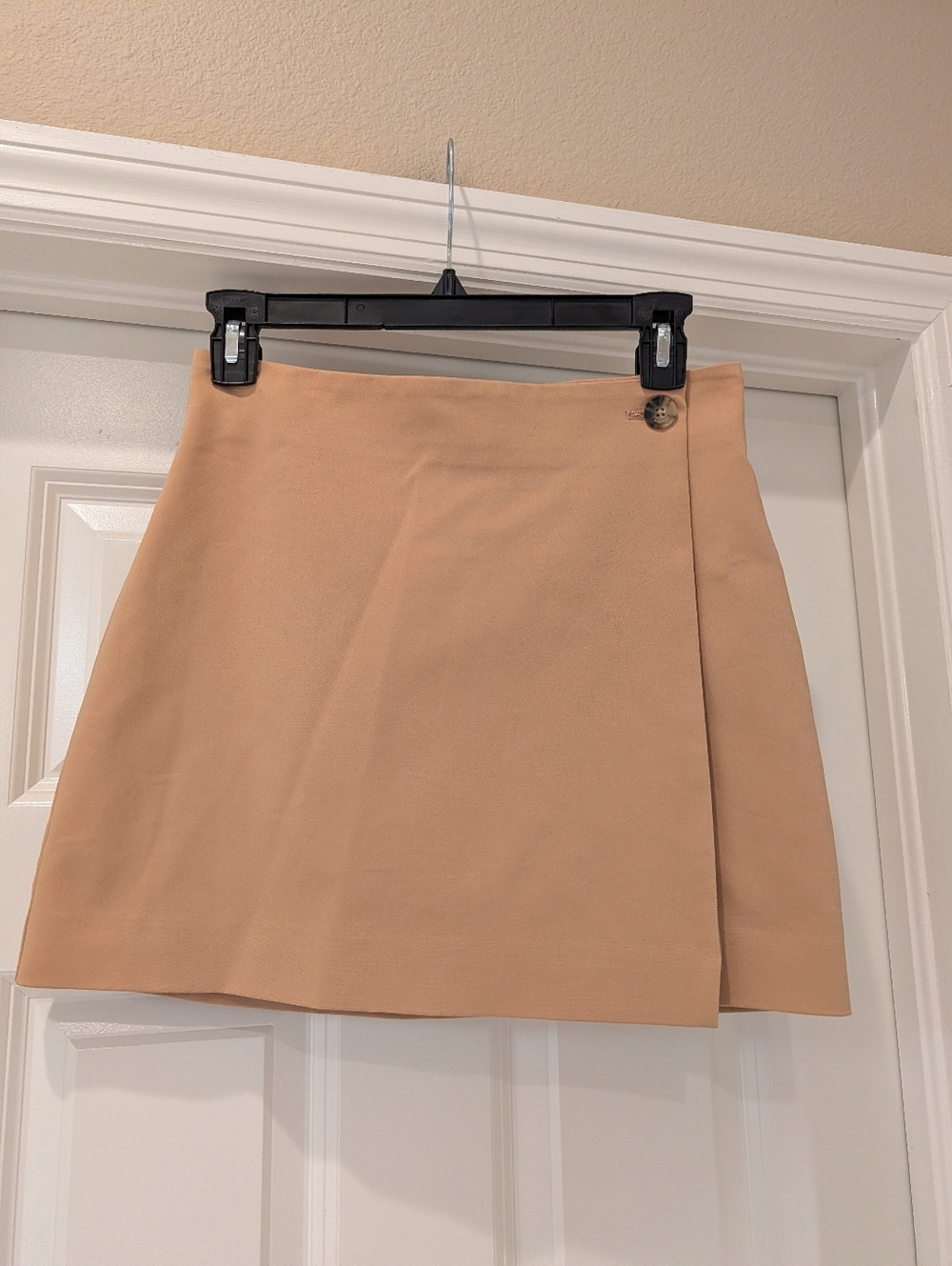 Babaton Cotton Blend A- Line Wrap Mini Skirt Size 2